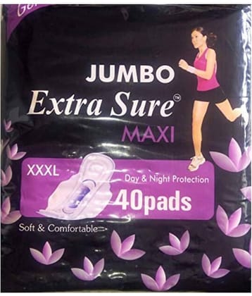Zimmy Extra Sure Soft & Comfort for Heavy Flow XXXL Regular 40 Sanitary Pads