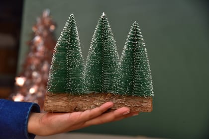 Set of 3 trees Table top Christmas decor