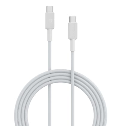 Portronics Konnect Link C Square 60W Type C to Type C Cable, 60W PD Fast Charging, Durable TPE Cable, Type-C for Various Power Levels, Data Transfer