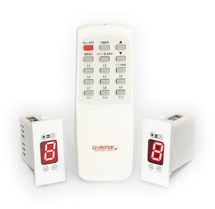 Remote Control Switch with Learning makes Compatible with all Wi-Fi IR Blaster to use with Alexa (Pro-With Timers,Sleep,Adv.L, 5Light and 1 Fan Regulator|Modular|White|)