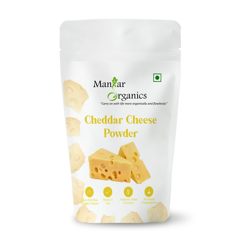ManHar Organics Cheddar Cheese Powder 1KG  | Bold & Creamy Taste | For Popcorn, Sauces, Pasta, Baking & Seasoning | Ready-to-Use