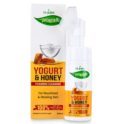 VI-JOHN PRAKRITIK Yogurt & Honey Foaming Face wash Restores glow, Made With 100% Natural Bio Actives - 150ml Face Wash  (150 ml)