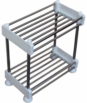 Pindia Stainless Steel 2 Layer Kitchen Rack - Silver