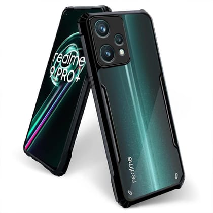 PLUGTECH Slim Shockproof Case | Matte Black Soft | Drop Protection | Precise Cutouts | Premium Mobile Cover for Realme 9 ProPlus
