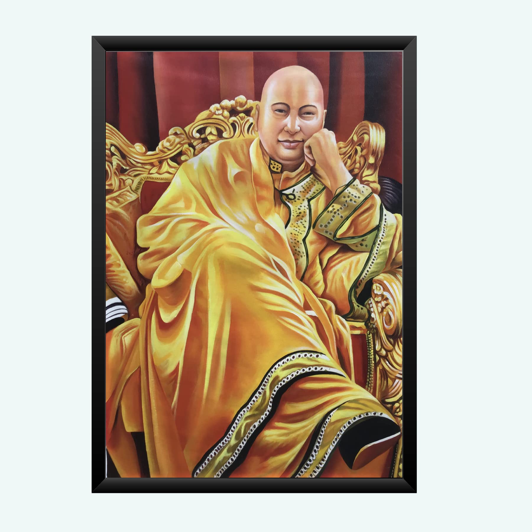 NOKKES Guru ji Best Poster Photo With Frame For Home Bedroom Living room office Photo Frame Size 8X12 In_17