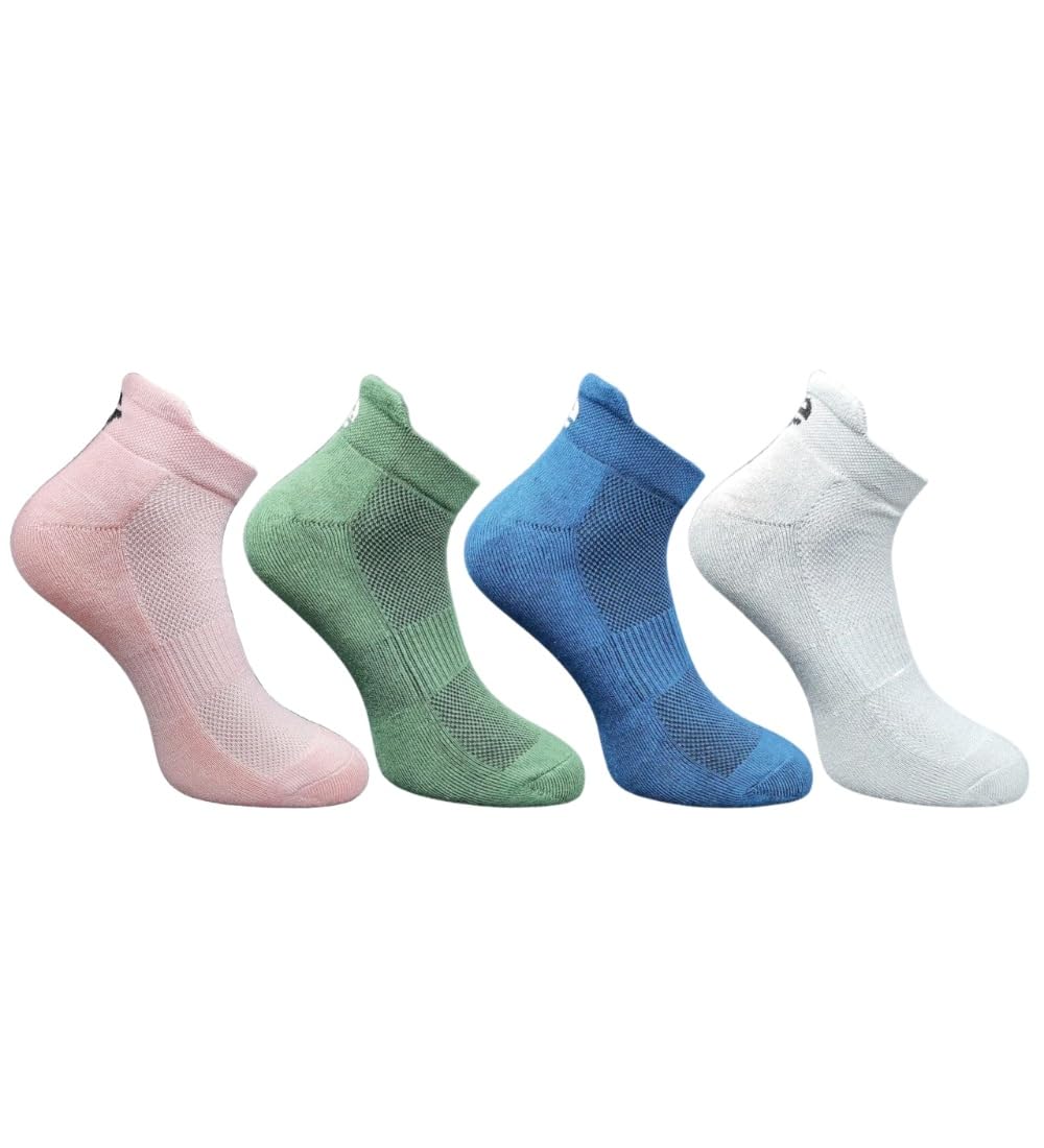 4_Pair Set Unisex Casual Cotton Printed Ankle Length Socks (Multicolor)-PID63437