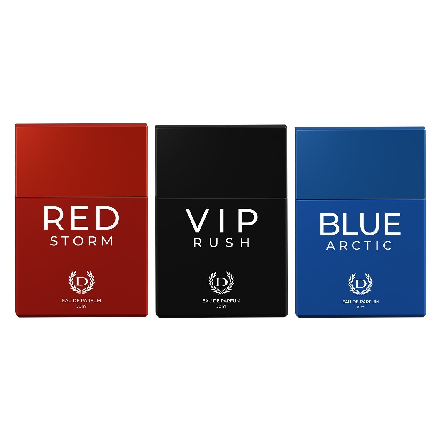 Denver Pack of 3 Perfumes (Red Storm + VIP Rush + Blue Arctic) - 30ml Each
