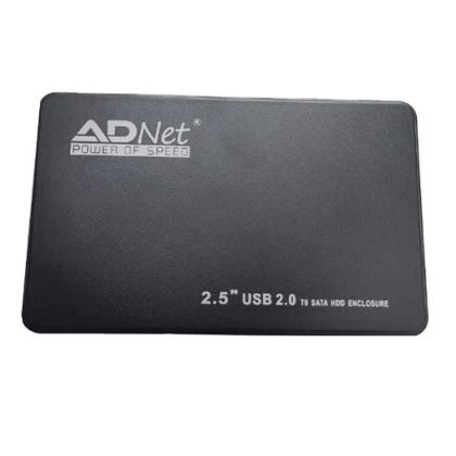 USB 2.0 Hard Drive Disk (HDD) External Enclosure Casing 2.5" for Laptop/PC (Black)