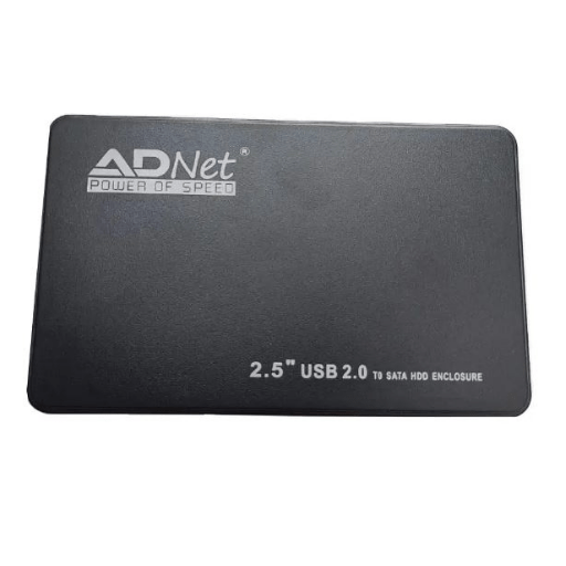 USB 2.0 Hard Drive Disk (HDD) External Enclosure Casing 2.5" for Laptop/PC (Black)