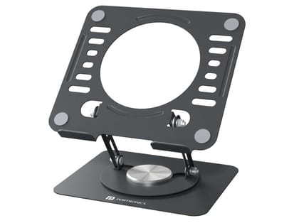 Portronics My Buddy K9 Lite Multi-Angle Adjustment, Ventilated Board, Anti-Slip Silicone Pads, Up to 15.6’’ Laptop Support
