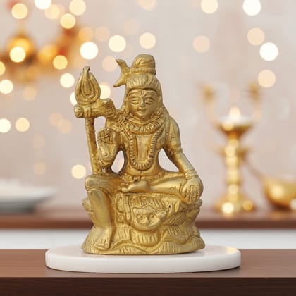 Brass Showpiece Shankar Ji Statue (BSMAS027 A)