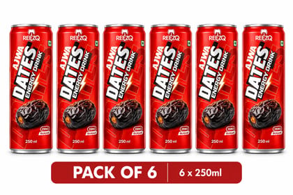 REEZQ Ajwa Dates Energy Drink  Zero Sugar | 250 ml pack of 6