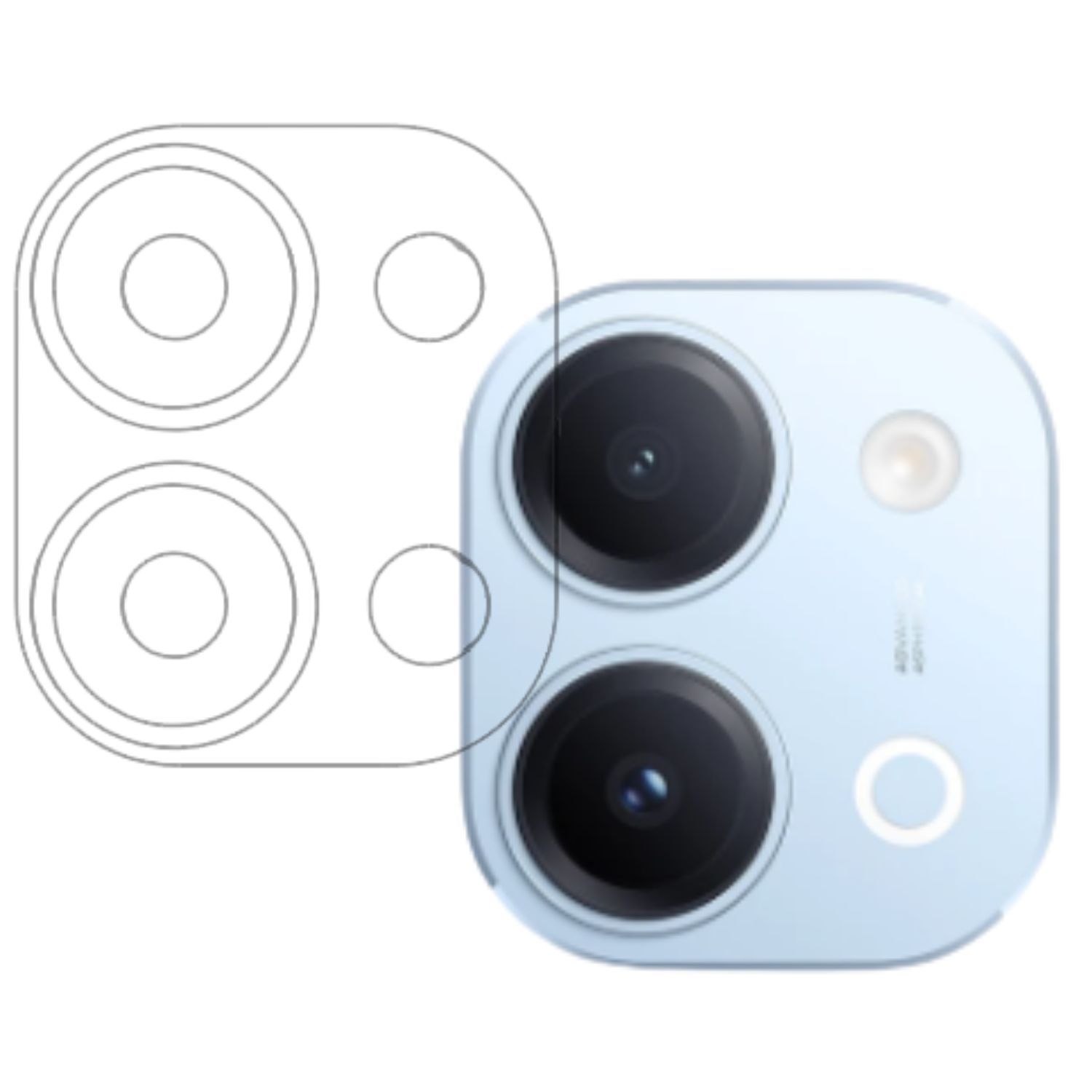 ISAAK Back Camera Lens Protector compatible for Vivo T5 Lite (Pack of 1)