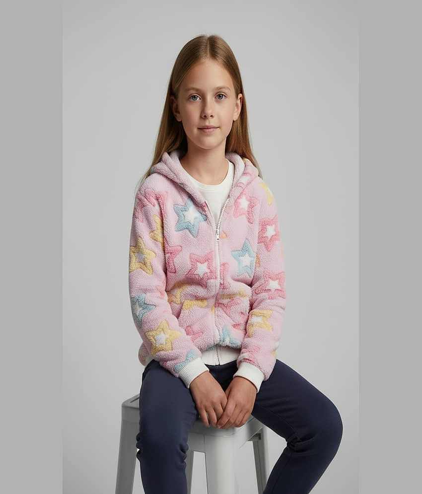 NEWSIFA Girls Faux Viscose Sweaters ( Pack of 1 , Pink )