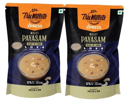 Trumillets Instant Kodo Millet Payasam Mix| | Ready to Cook | Tasty Ready to Eat Payasam | No Artificial Colors and Flavours | Gluten Free Low Fat Sweet (Each 180 Gm Pack of 2)