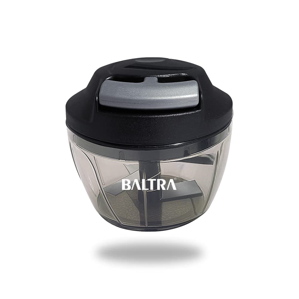 BALTRA Kwik Handy Manual Food Chopper Vegetable Cutter 450 ml, gray (BHC-201)
