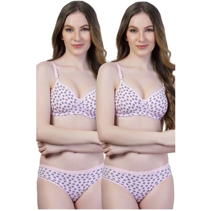 adornstar Women Cotton Lingerie Set with Stars Print Design | Non Wired and Non Padded Bra with Full Coverage Hipster Panty Set | Stylish and Soft Stretchable Fabric (Pack of 2) adornstar Women Cotton Lingerie Set with Stars Print Design | Non Wired and Non Padded Bra with Full Coverage Hipster Panty Set | Stylish and Soft Stretchable Fabric (Pack of 2)
