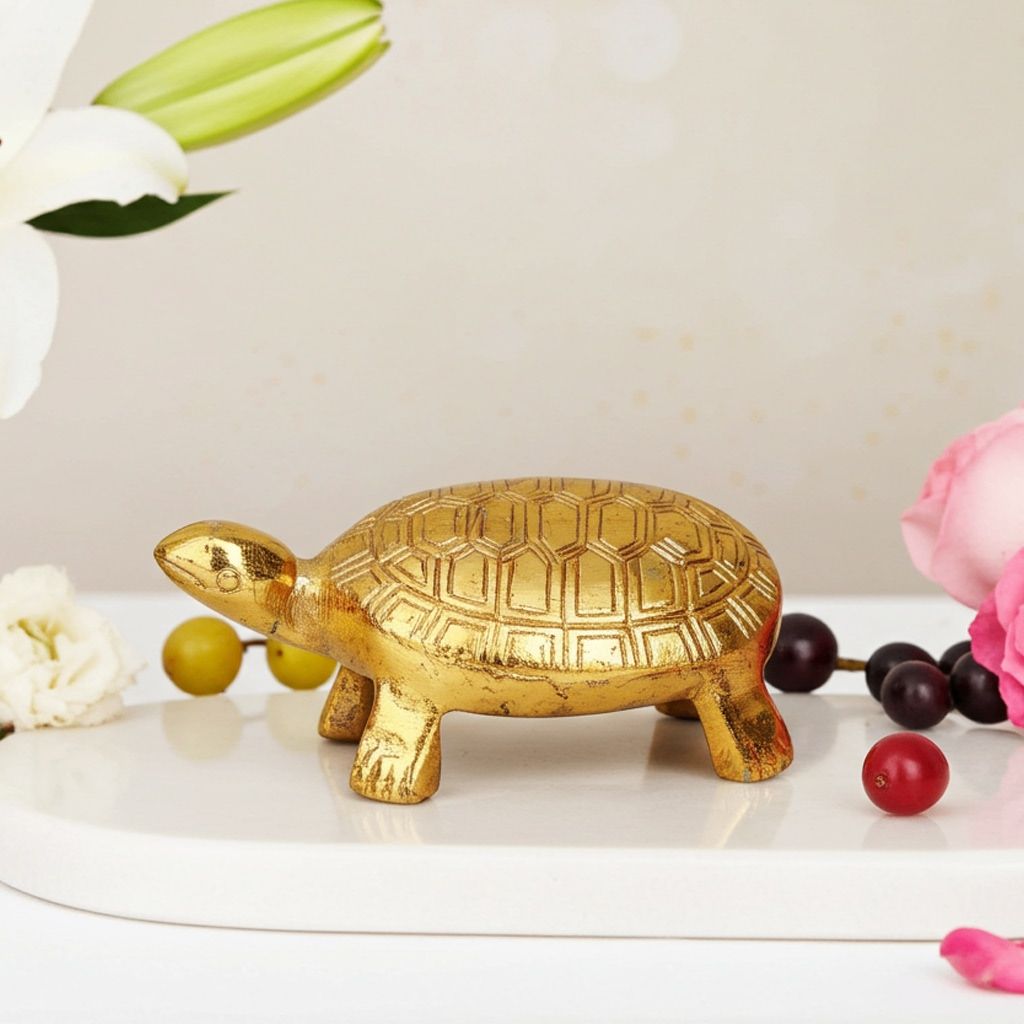 Brass Showpiece Tortoise, Turtle Statue (ANMAS203 A)