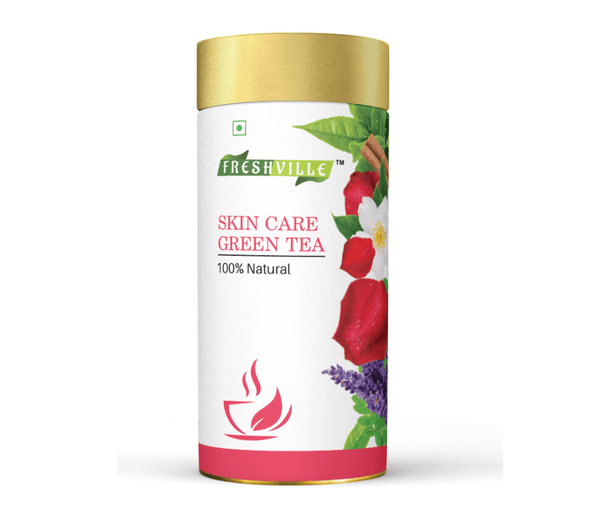 Freshville Skin Care Green Tea 1 Month Pack Glowing and Moisturized Skin with Herbal Blend 100gram