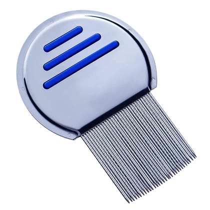 Elecsera Human and pets Long Bristles Lice Nit Comb Tool - Terminator Lice Comb Nit Hair Rid Headlice Superdensity Stainless Steel Metal Teeth Remove Nits Brush Pack of 1 ()
