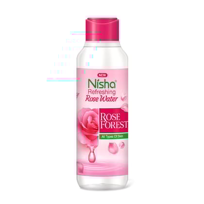 Nisha Refreshing Rose Water for Face 300ml, Rose Water Face Toner for All Skin Types, Makeup Remover Gulab Jal for Face