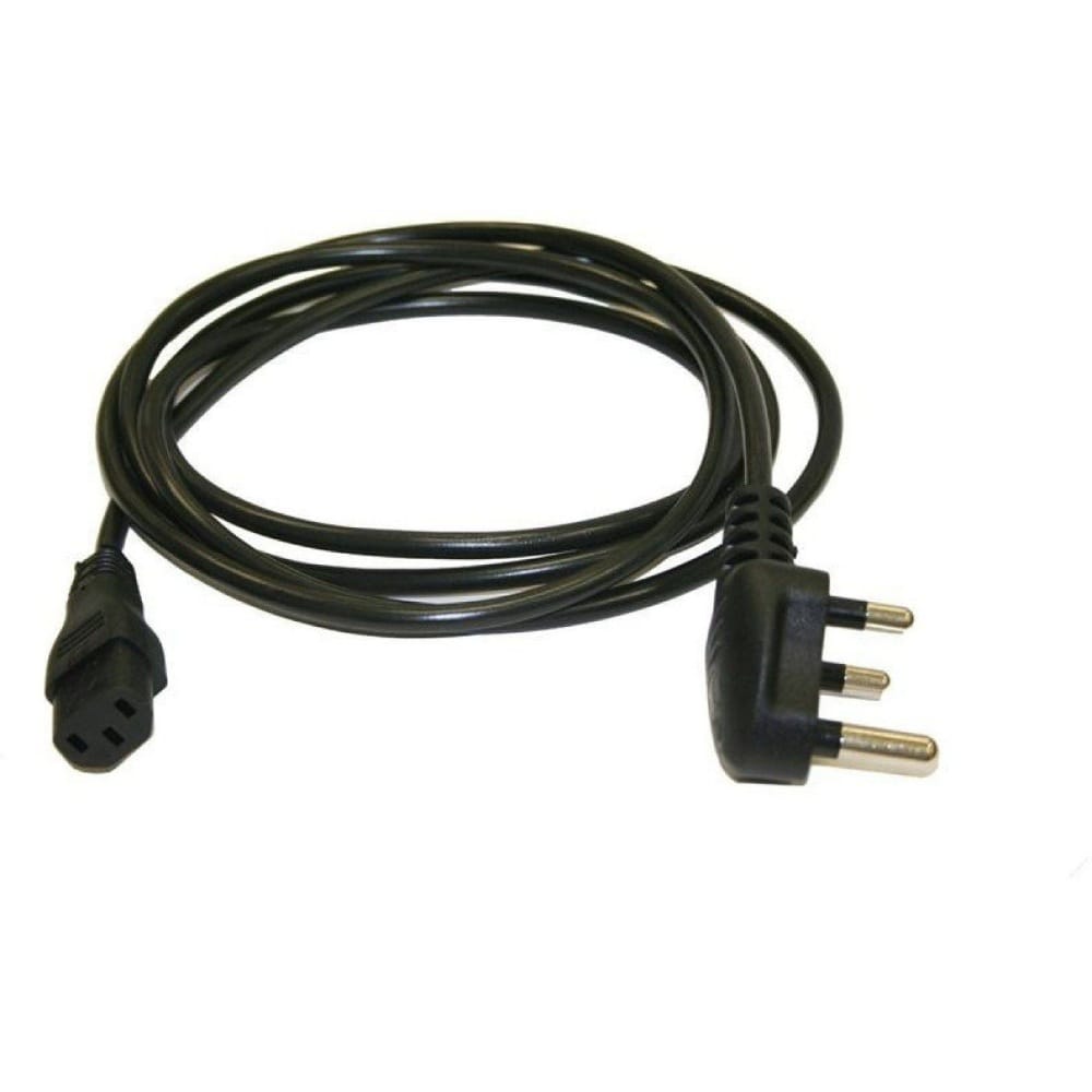 Supreme Quality 1.2 Mtr 3Pin Power Cord for Computer Monitor Desktop, Printer, UPS, SMPS, Scanner (Black)