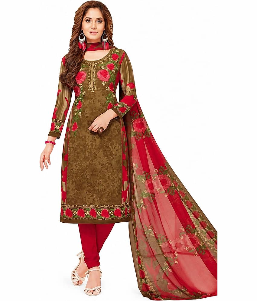 Tendisha Women's Crepe Unstitched Salwar Suit