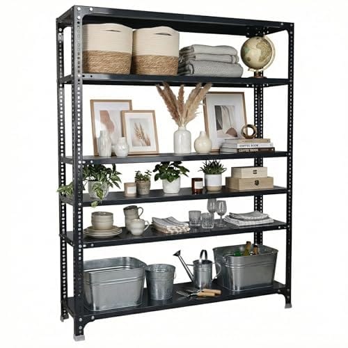 Mil-Nil Prime CRC Sheet 5 Shelf Slotted Angle Rack for Storage Multipurpose 3