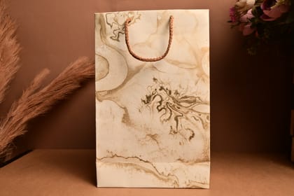 Cream / Marble Print Paper Bag Cream / Marble Print Paper Bag