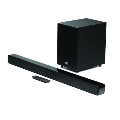 JBL Cinema SB271, Dolby Digital Soundbar with Wireless Subwoofer for Extra Deep Bass, 2.1 Channel Home Theatre with Remote, HDMI ARC, Bluetooth & Optical Connectivity (220W) JBL Cinema SB271, Dolby Digital Soundbar with Wireless Subwoofer for Extra Deep 