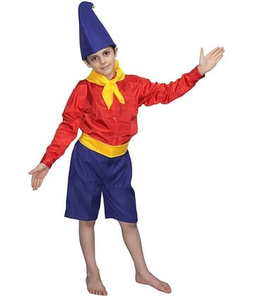 Kaku Fancy Dresses Boy Nody Cartoon Costume -Red & Blue, 7-8 Years