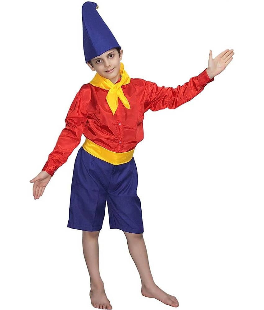 Kaku Fancy Dresses Boy Nody Cartoon Costume -Red & Blue, 7-8 Years
