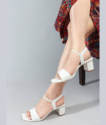 SSV White Women's Sandal Heels