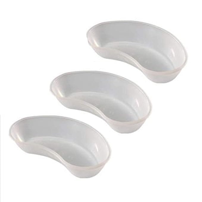 AABHA Plastic Kidney Tray 8inch x 200mm Inches, Reusable and Autoclavable Tray, Making Them Ideal for Hospitals, Labs, and Surgical Centers, Kidney Tray, Pack of 5