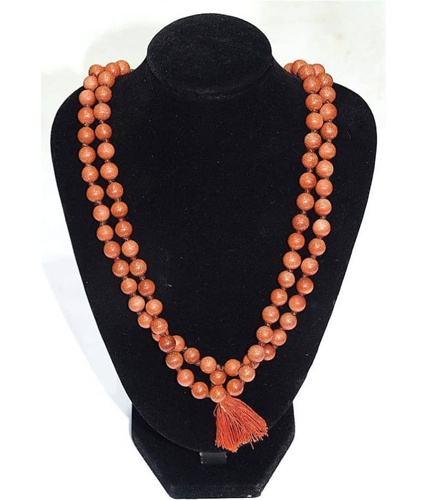 Rudradivine 100% Original Red Sunstone Laal Suryakant Mala 108+1 for Astro and Reiki Japa and Unisex Wearing Lab Certified 6mm