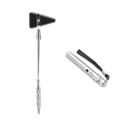 AABHA Combo of Premium Pen Torch with Percussion Knee Hammer | Taylor Model | Reflex Hammer for Doctors, Neurologists, Medical Students, Nurses. AABHA Combo of Premium Pen Torch with Percussion Knee Hammer | Taylor Model | Reflex Hammer for Doctors, Neurologists, Medical Students, Nurses.