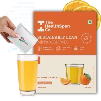 Metabolism Boost - Refreshing Probiotic Drink For Weight Loss & Waist Reduction | Belly Fat Reduction | Orange (SLMM)