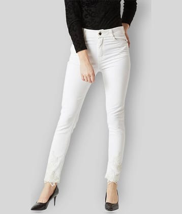 Miss Chase - White Cotton Women's Jeans ( Pack of 1 )