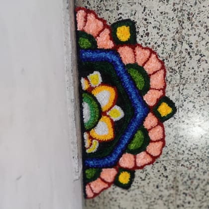 Woolen Rangoli Designs Multicolored Festive Reusable Decoration