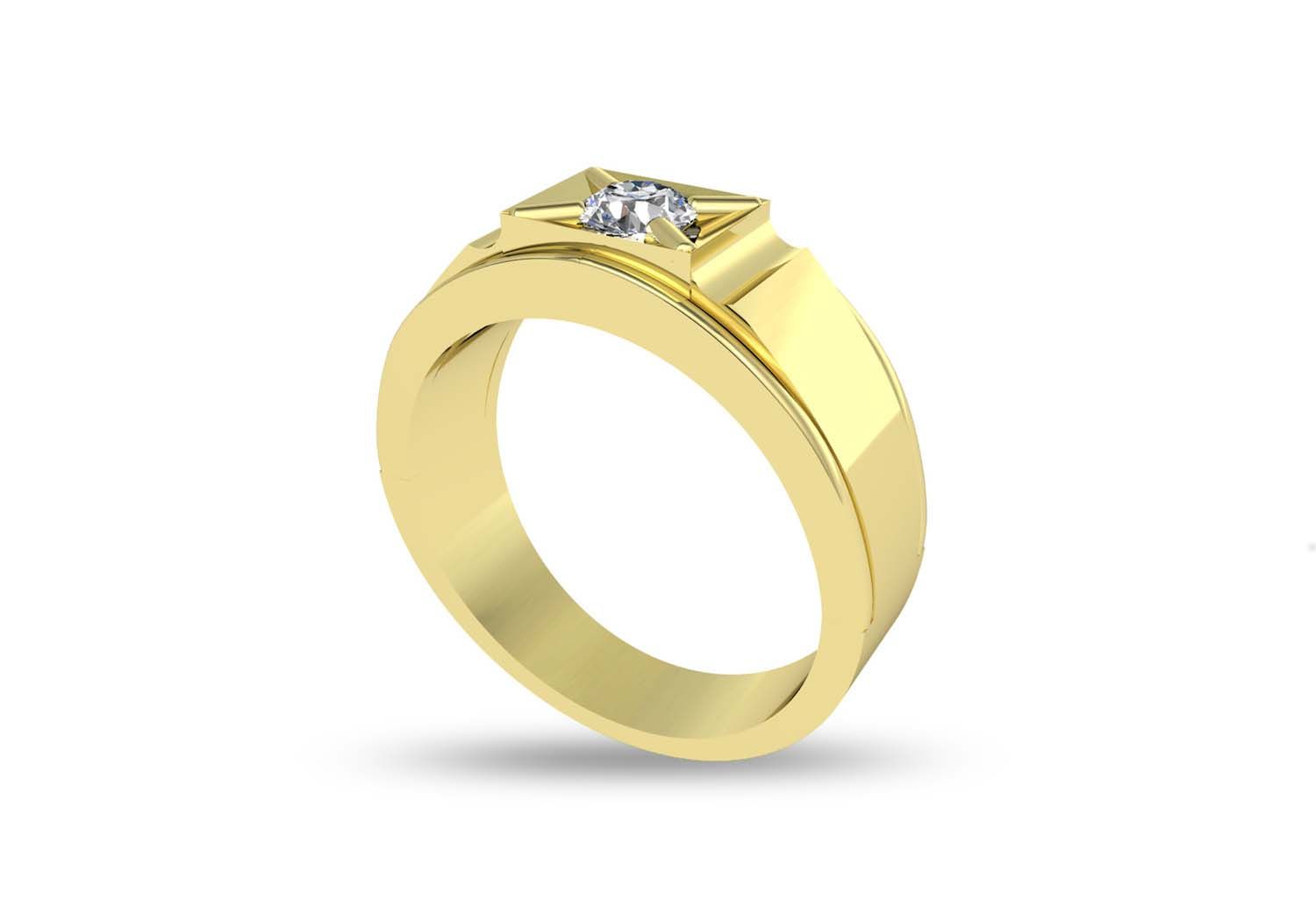 Timeless Brilliiance Mens CZ Engagement Ring