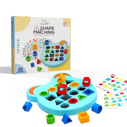 Braintastic Shape Matching Puzzle Toy for Kids | Educational Shape Sorter Board Game with Pattern Cards | Learning & Sorting Activity Set for Toddlers | Early Learning Montessori Toy (Ages 3+)