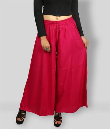 Lee Moda - Pink Rayon Straight Women's Palazzos ( Pack of 1 )