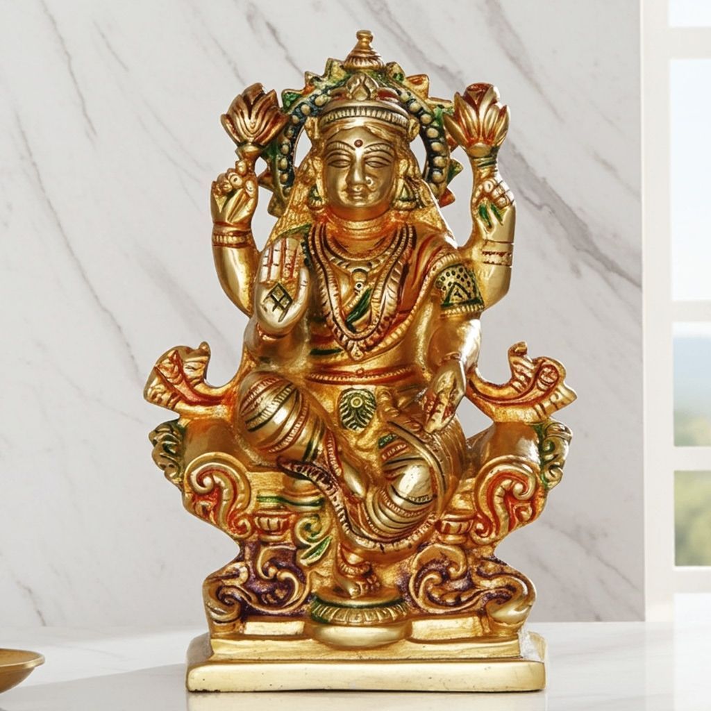 Brass Showpiece Laxmi Ji God Idol Statue (BSMAS1064 L)