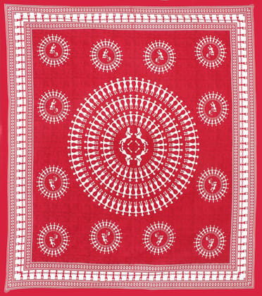 The Bedsheet Adda Standard Queen Size Pure Cotton Jaipuri Printed Economic Double Bedsheet with Two Pillow Covers- ARTICLE-1050