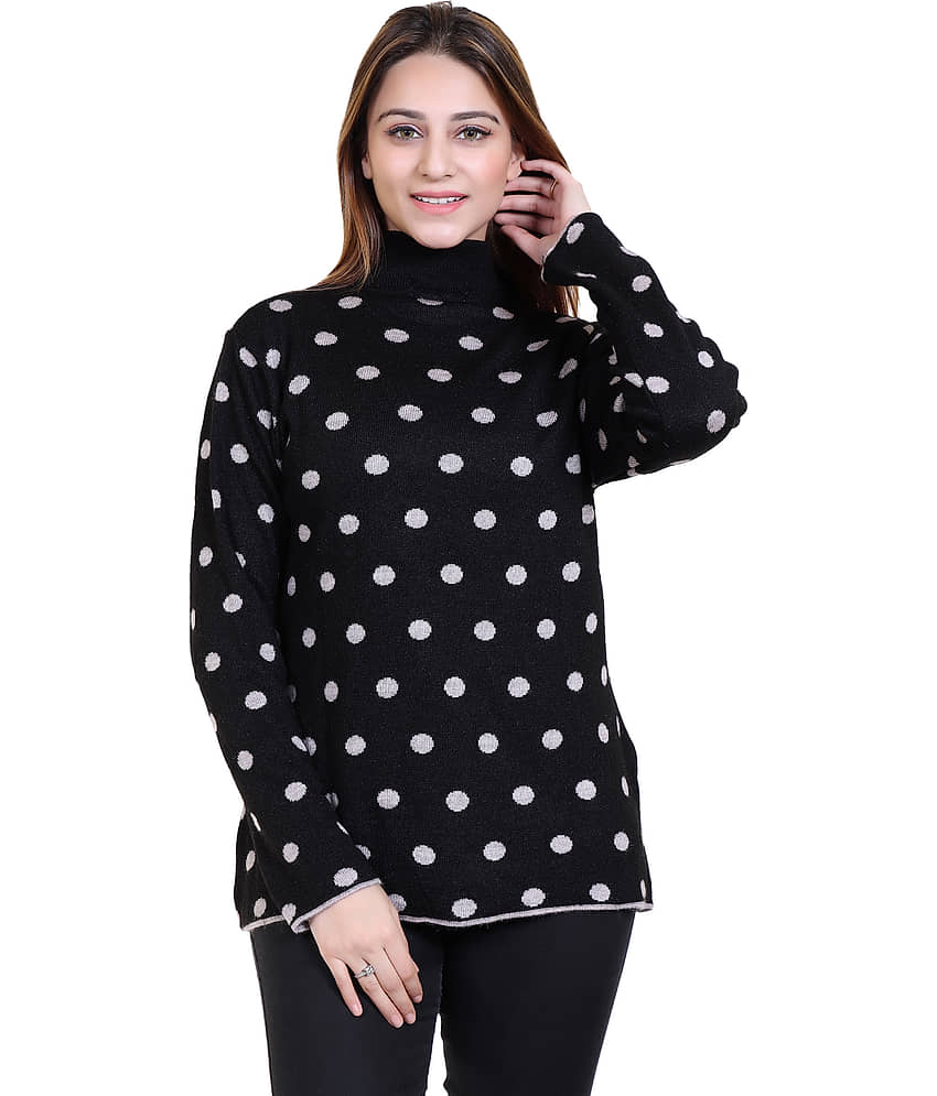 Varenyam Acrylic Black Pullovers -