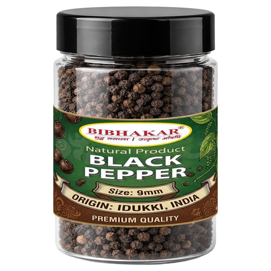 Black Pepper50g Kali mirch Gol Mirch from Idukki Kerala - 50 gm - Single jar