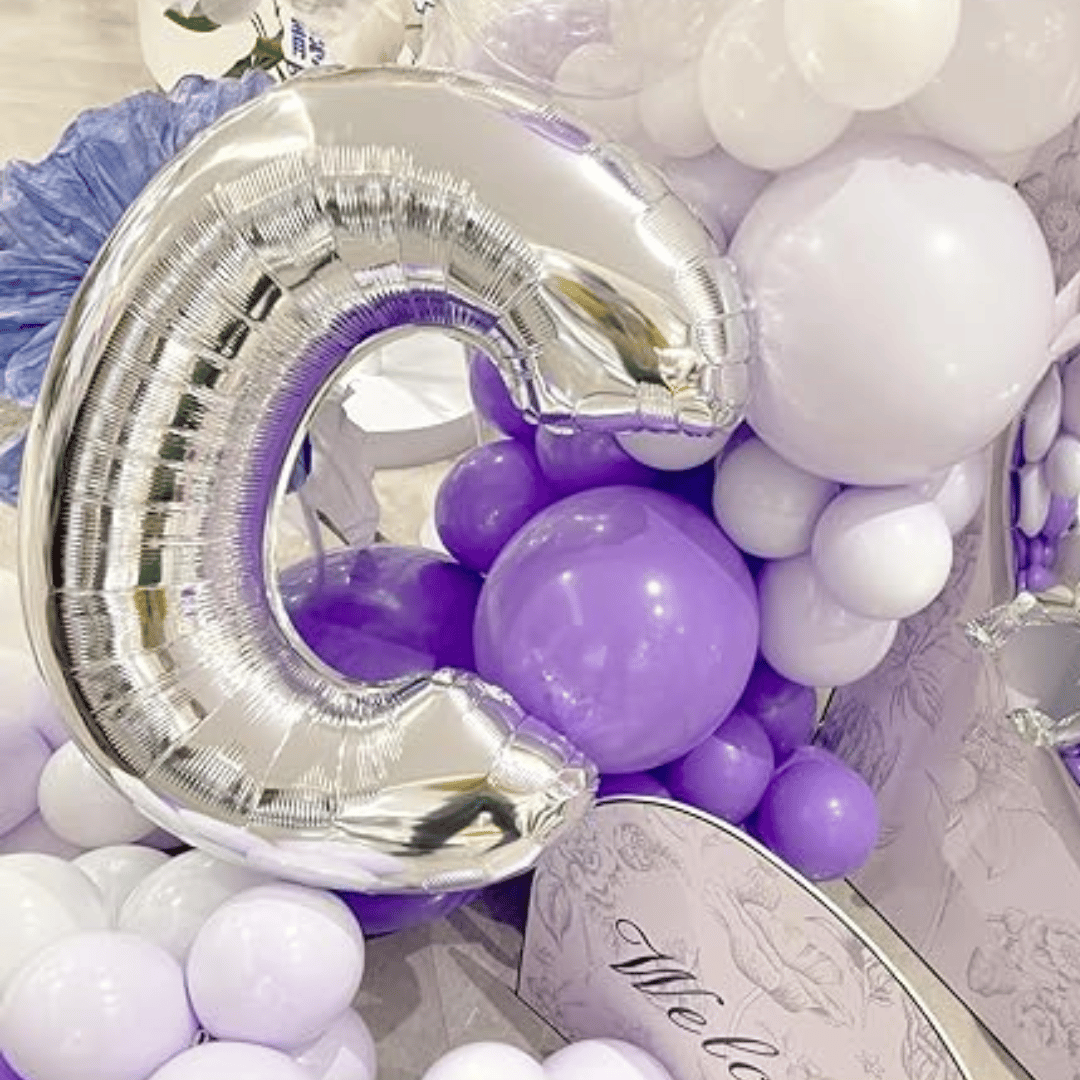 Letter C Silver Foil Balloon - 16 inches - 1PC