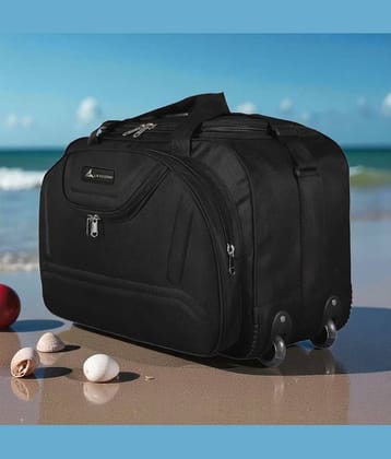 LEXCORP 60 Ltrs Black Polyester Duffle Bag