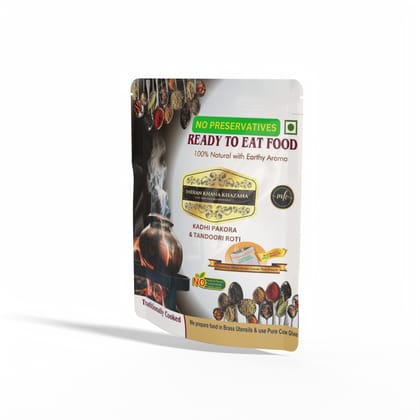 INDIAN KHANA KHAZANA Kadhi Pakora & Tandoori Roti 200gm + 2 Tandoori Roti | No Added Preservative and Colours | Serve Hot Anytime Anywhere with our Flameless Food Heater inside the Pack | Indian Tasty Flavour Ready to Eat Food Kadhi Pakora Tandoori Roti | INDIAN KHANA KHAZANA Kadhi Pakora & Tandoori Roti 200gm + 2 Tandoori Roti | No Added Preservative and Colours | Serve Hot Anytime Anywhere with our Flameless Food Heater inside the Pack | Indian Tasty Flavour Ready to Eat Food Kadhi Pakora Tandoori Roti |