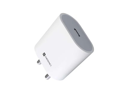 Portronics Adapto 20 Type C 20w Charger for Android, iPhone 14, 14 Plus, 14 Pro, 14 Pro Max, iPhone 13, 13 Pro, 13 Pro Max, 13 Mini, 12, 12 Mini, 12 Pro Max, iPhone 11 Series with PD 3.0 Portronics Adapto 20 Type C 20w Charger for Android, iPhone 14, 14 Plus, 14 Pro, 14 Pro Max, iPhone 13, 13 Pro, 13 Pro Max, 13 Mini, 12, 12 Mini, 12 Pro Max, iPhone 11 Series with PD 3.0